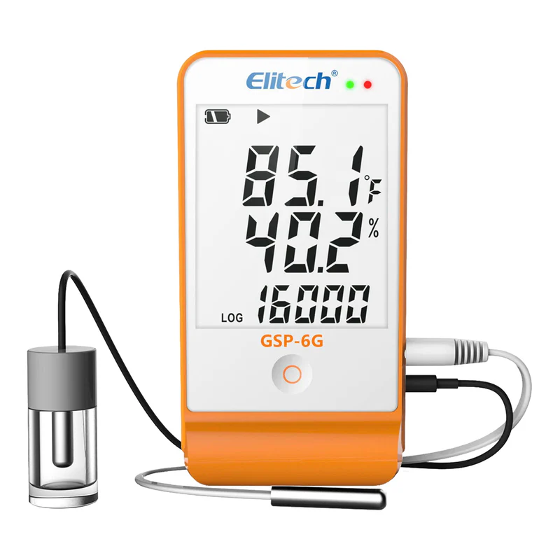 Elitech Alat Perekam Data GSP-6G Digital Temperature dan Humidity Data Logger dengan Probe Buffer Lepas-Pasang & Sertifikat Kalibrasi - Gambar 2