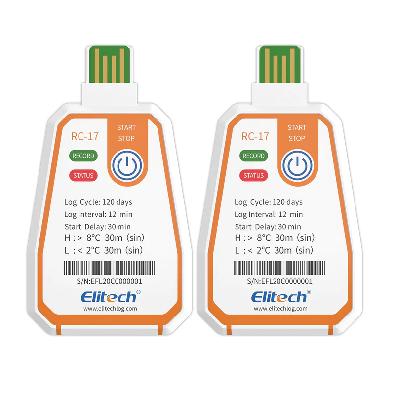 Elitech Alat Perekam Data RC-17 USB Data Logger Suhu Sekali Pakai -30℃~70℃ - Gambar 3