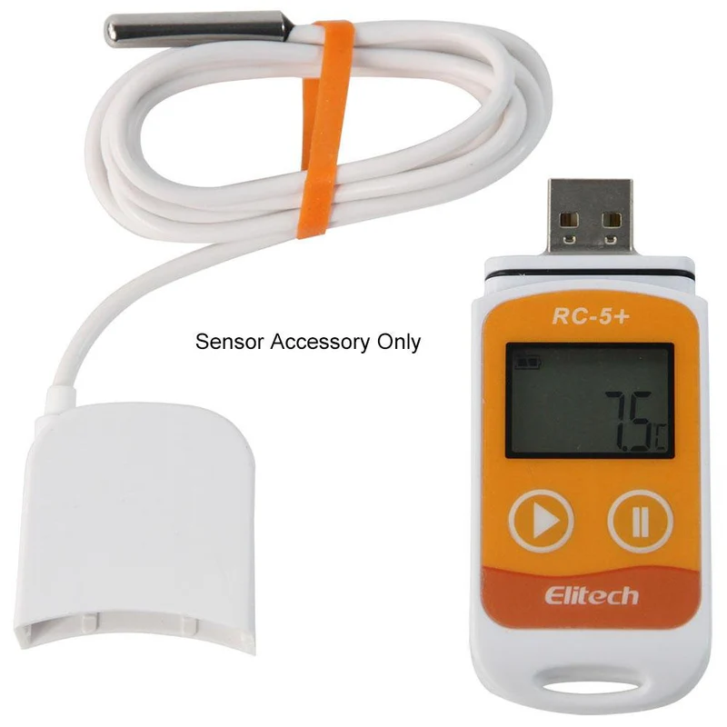 Elitech Alat Perekam Data RC-5+ Sensor Suhu Eksternal (Kompatibel dengan Data Logger Suhu USB RC-5+) - Gambar 2