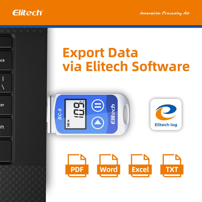 Elitech Alat Perekam Data RC-5 USB Temperature Data Logger dengan 32.000 Titik Perekaman - Gambar 2