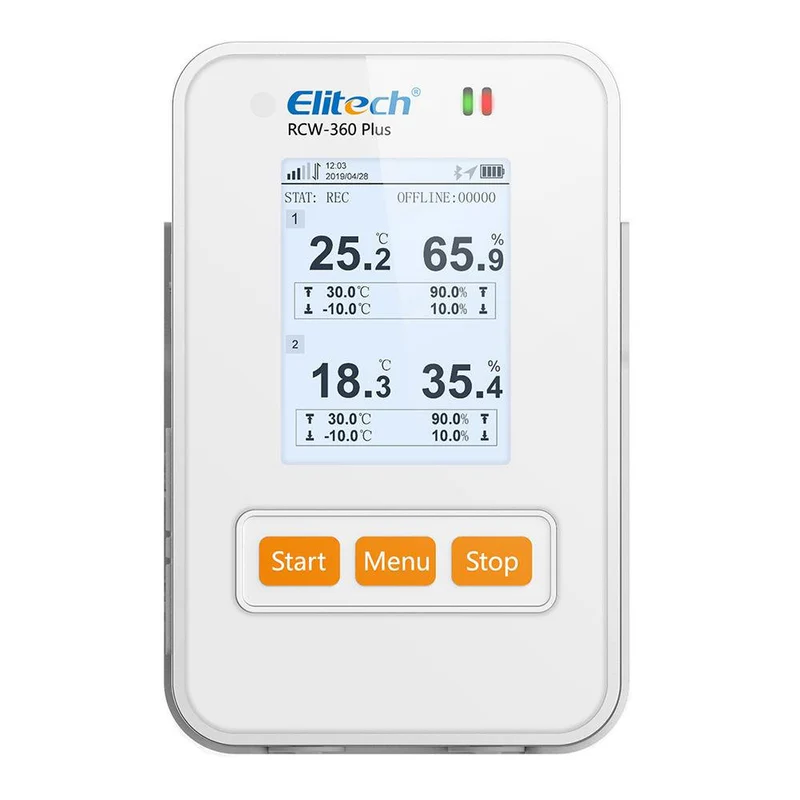 Elitech Alat Perekam Data RCW-360 Plus 4G Data Logger Suhu & Kelembaban dengan Probe Eksternal, Alarm Email/SMS/Aplikasi - Gambar 4