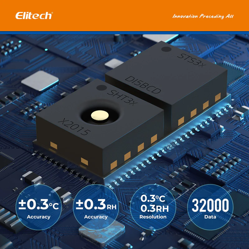 Elitech Alat Perekam Data Tlog 100EH Data Logger Suhu & Kelembapan Reusable -40°F hingga 185°F - Gambar 4