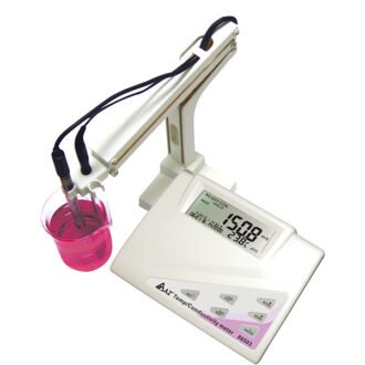 **Cond. Meter → Alat Ukur Konduktivitas**  (Cond. = Conductivity, yaitu alat untuk mengukur kemampuan larutan menghantarkan listrik)