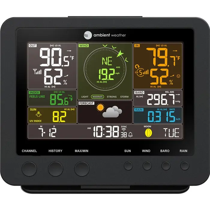 Ambient Weather Alat Perekam Data Cuaca WS-7078 Smart Weather Station with WiFi Remote Monitoring and Alerts - Gambar 2