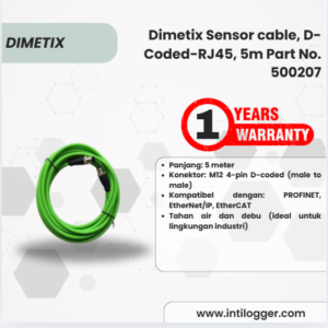 Dimetix Sensor cable, D-Coded-RJ45, 5m Part No. 500207