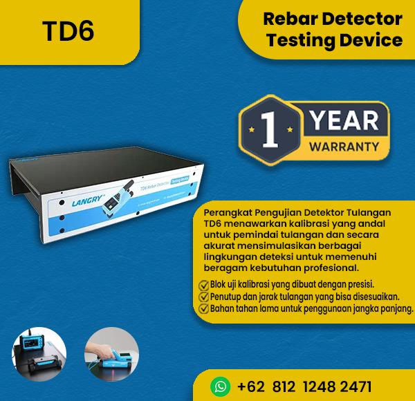 Alat Pengujian Detektor Tulangan | Rebar Detector Testing Device TD6 LANGRY