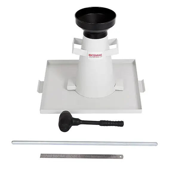 Alat Uji Slump Beton BCO-101 – Alat Pengukur Workability Terbaik | SLUMP CONE TEST EQUIPMENT FOR CONCRETE WORKABILITY TESTING – BCO-101 BESMAK
