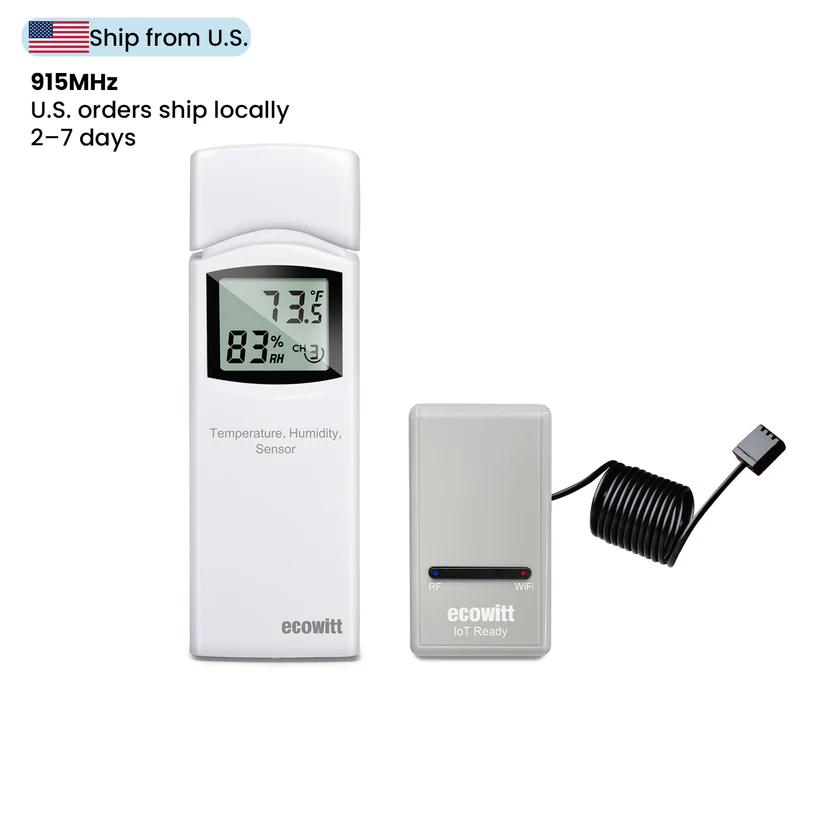 Ecowitt GW1204 IoT Wi-Fi Gateway with WN31 Temperature & Humidity Sensor - Gambar 3