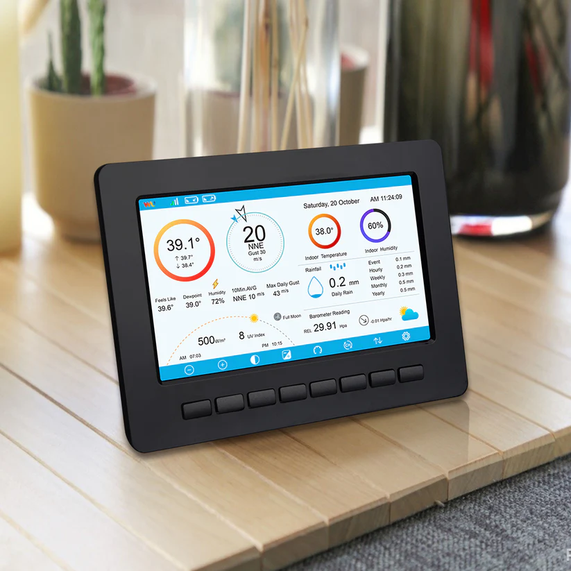 HP2552 TFT Large Display Wi-Fi Weather Station with Anemometer Sensor Package and Rain Gauge Sensor - Gambar 9