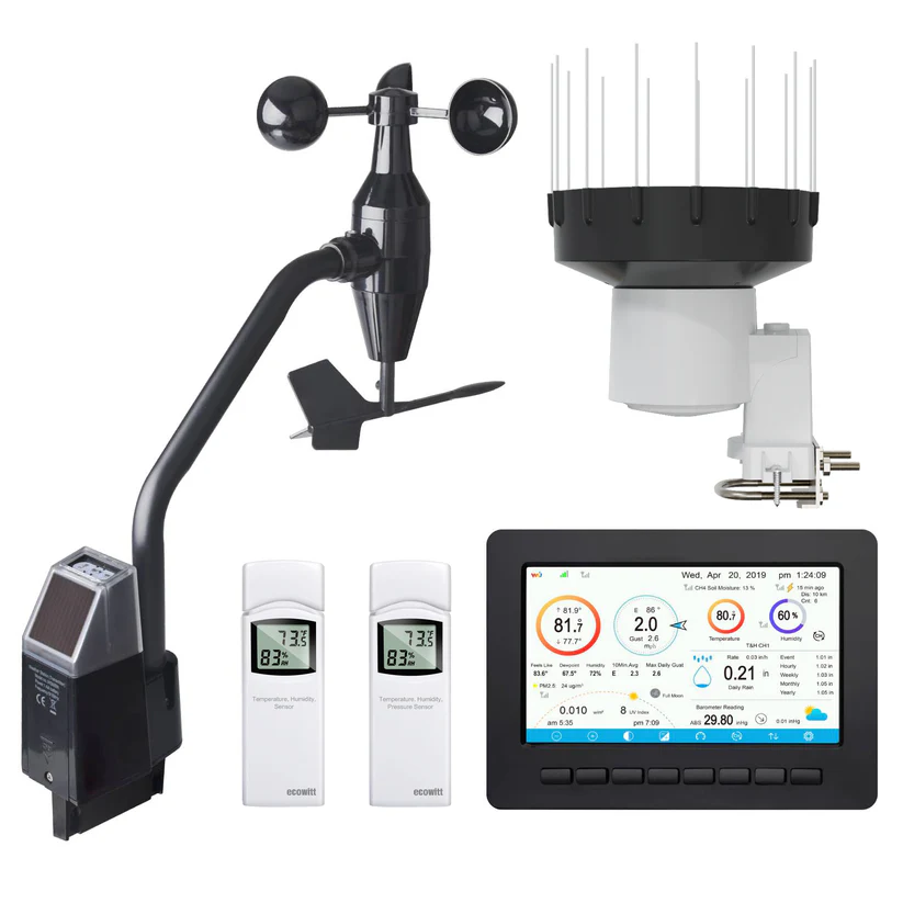 HP2552 TFT Large Display Wi-Fi Weather Station with Anemometer Sensor Package and Rain Gauge Sensor