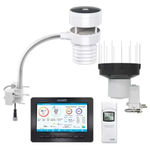 HP2553H TFT Large Display Wi-Fi Weather Station with Ultrasonic Anemometer Sensor Package and Rain Gauge Sensor