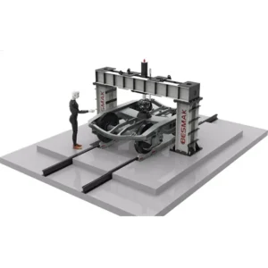 Mesin Uji Kompresi Bogie untuk Pengujian Beban Statis dan Distribusi Beban Roda (BMT-S/BOJI) | BOGIE COMPRESSION TEST MACHINE FOR STATIC LOAD AND WHEEL LOAD DISTRIBUTION TESTING – BMT-S/BOJI BESMAK