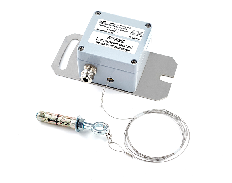 Sensor Draw-Wire untuk Pengukuran Perpindahan Linear | Draw-wire sensor E9 Soil Instrument