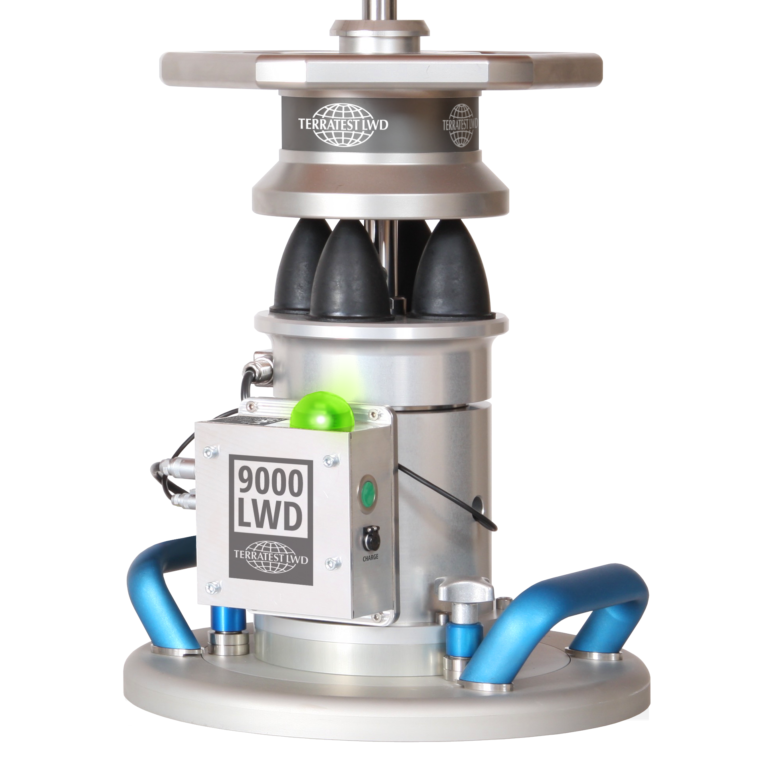 Geophone One untuk TERRATEST 9000 LWD Unit Sensor Terintegrasi | The “Geophone One” with geophone + load cell TERRATEST 9000 LWD