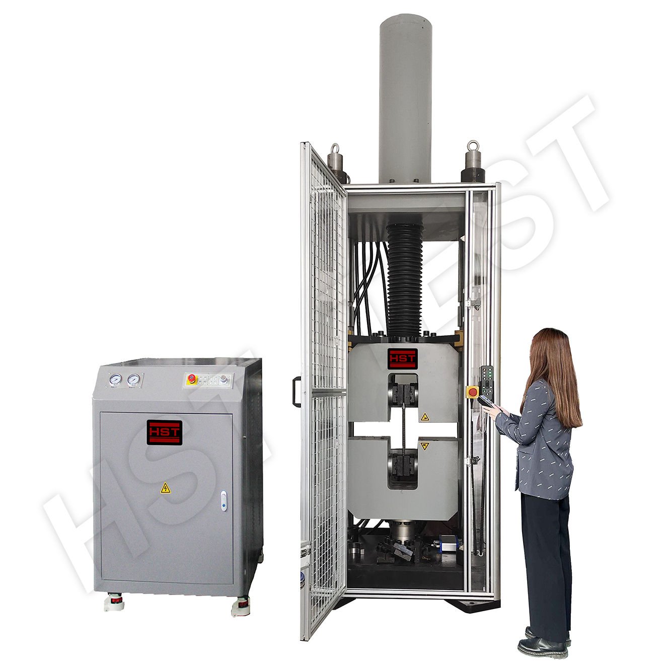 Mesin Uji Ketegangan Batang Baja Beton Servo Elektro-hidraulik | Electro-hydraulic Servo Rebar Tension Testing Machine WAW-J HST - Gambar 2