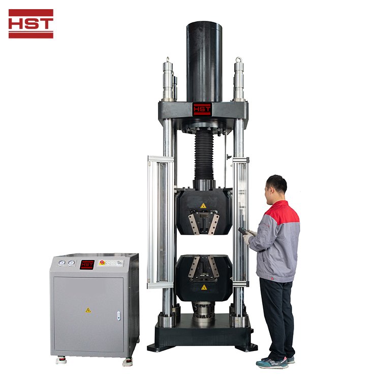 Mesin Uji Tarik Hidraulik dengan Ruang Uji Tunggal untuk Batang Baja Tulangan | Steel rebar Single Test Space Hydraulic Tensile Testing Machine WAW-F HST