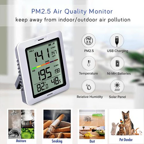 WH0290 Air Quality Monitor, WH41 PM2.5 Sensor and Digital LCD Display - Gambar 5