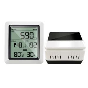 WH46D 7-in-1 Air Quality Sensor with LCD Display, NDIR CO2 / PM1.0 / PM2.5 / PM4.0 / PM10 / Temperature / Humidity Sensor