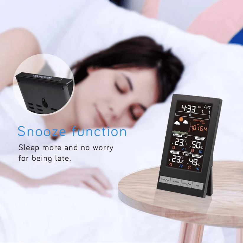 WN2810 Wireless Weather Station Color LCD Dispaly with 1 WN31(WH31) Multi-Channel Sensor - Gambar 3