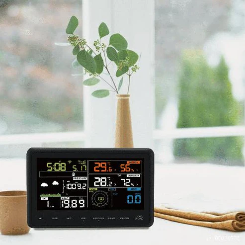 WS2910 Professional Digital Wi-Fi Weather Station 6.8" Color Display with Solar Powered 7-in-1 Outdoor Sensor Array - Gambar 5