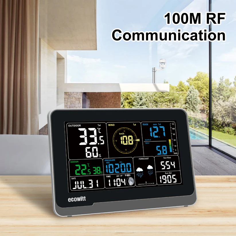 WS3800 / WS3900 Wi-Fi Weather Station with 7.5 LCD Display and 7-in-1 Outdoor Sensor Array - Gambar 10