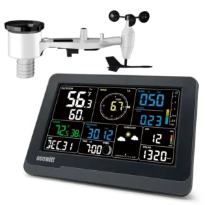WS3800 / WS3900 Wi-Fi Weather Station with 7.5 LCD Display and 7-in-1 Outdoor Sensor Array