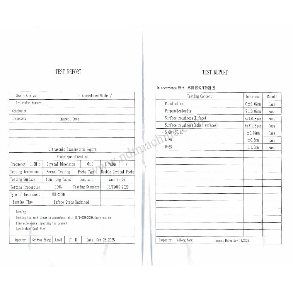10 Langkah Blok-5-50mm-304#Baja Tahan Karat-30*65mm | Calibration Block NDT MACHINE - Gambar 3