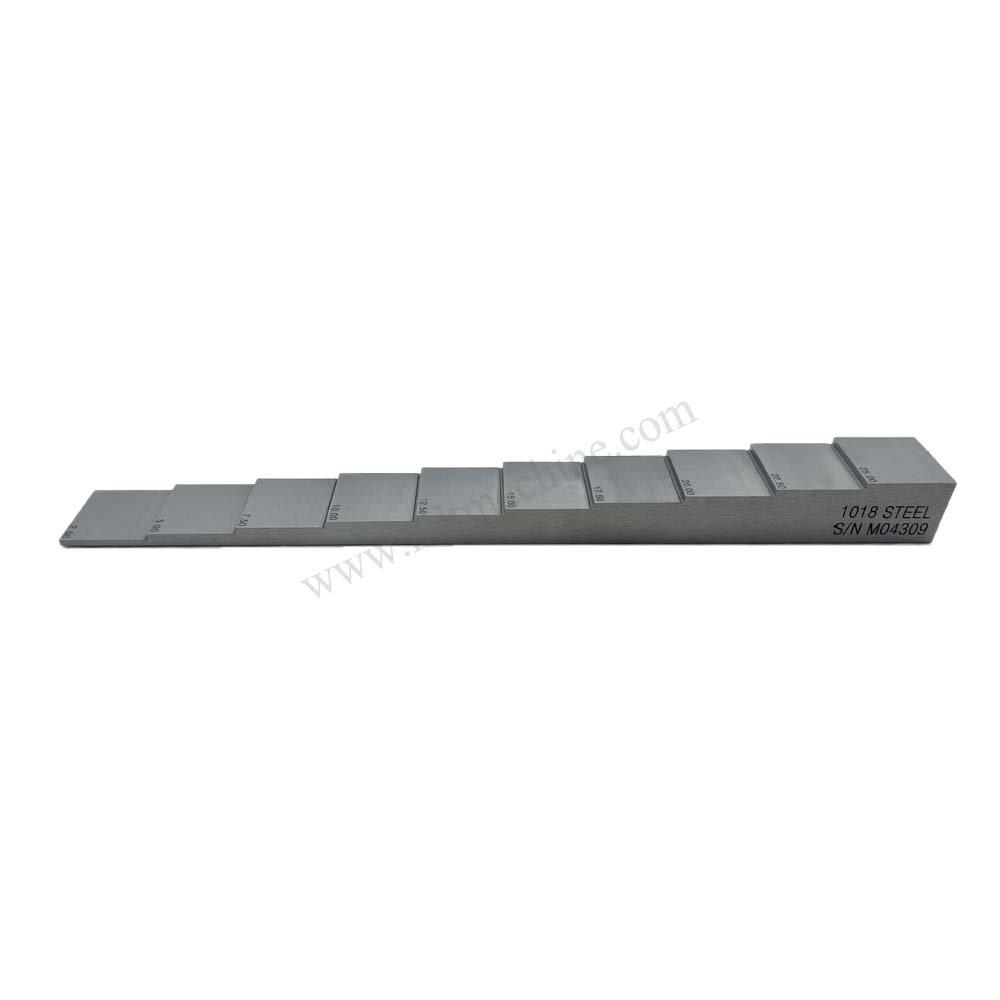 10 langkah blok-2.5-25mm-karbon-30*30mm | Calibration Block NDT MACHINE