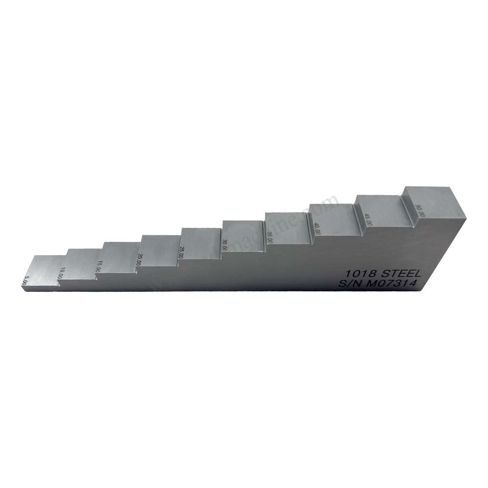 10 langkah blok-5-50mm-karbon-20*20mm | Calibration Block NDT MACHINE