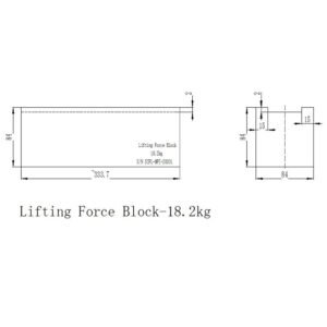 18.2kg Mengangkat Blok Berat Kekuatan dengan Slot | Calibration Block NDT Machine