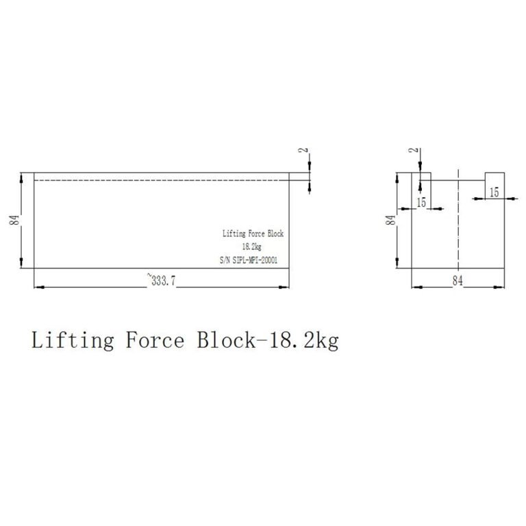 18.2kg Mengangkat Blok Berat Kekuatan dengan Slot | Calibration Block NDT Machine