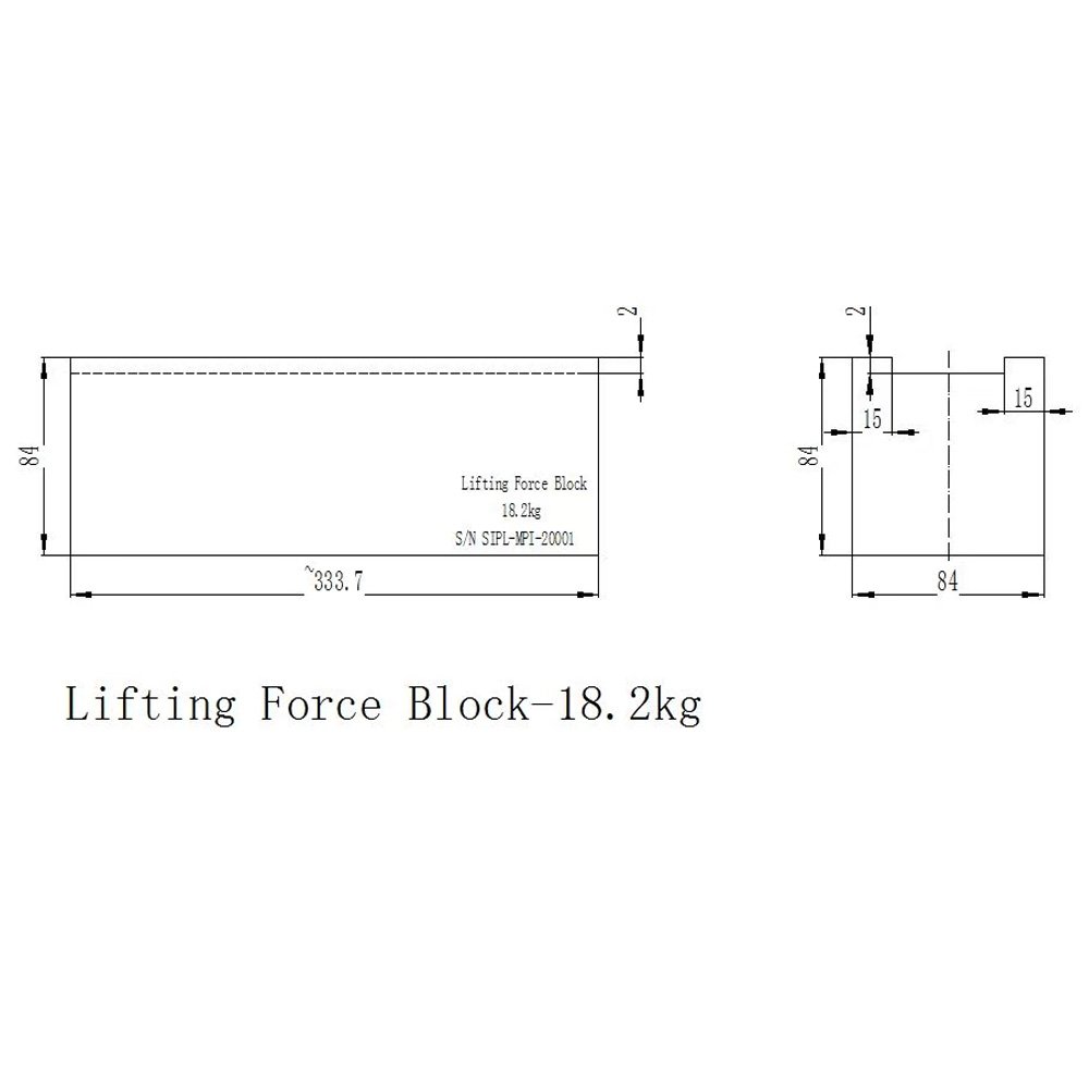 18.2kg Mengangkat Blok Berat Kekuatan dengan Slot | Calibration Block NDT Machine