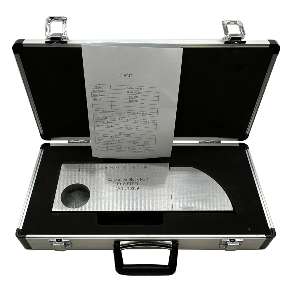 IIW (V1) Block-ISO2400-2012 (E) -Staight Groove-φ3mm-Carbon Steel | Calibration Block NDT Machine - Gambar 3