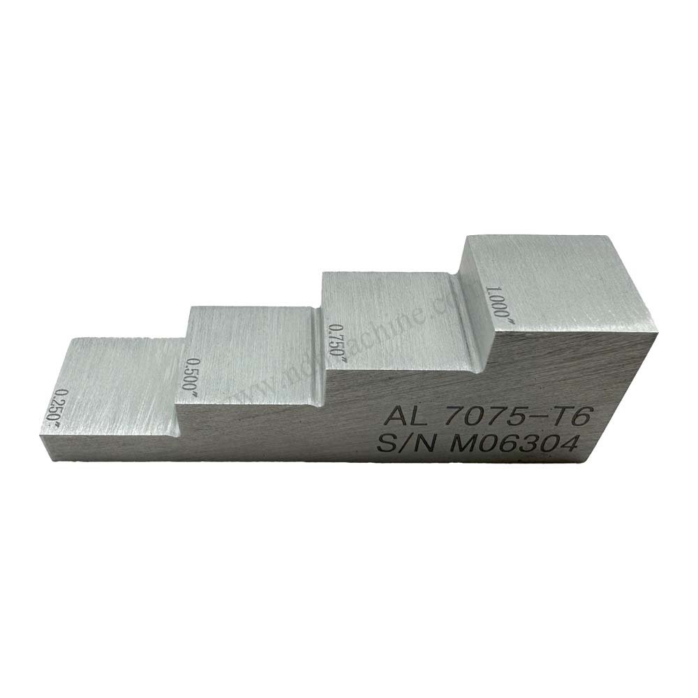 4 Langkah Blok-0.250 ″ /0.500 ″ /0.750 ″ /1.000 ″ -7075#Aluminium-0.75 ″*0,75 ″ | Calibration Block NDT Machine