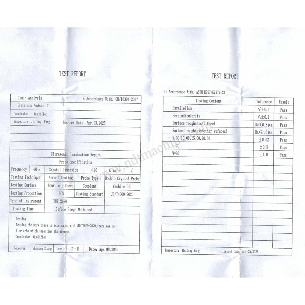 4 Langkah Blok-5/10/15/20mm-Karbon-20 Baja*20mm | Calibration Block NDT Machine - Gambar 2