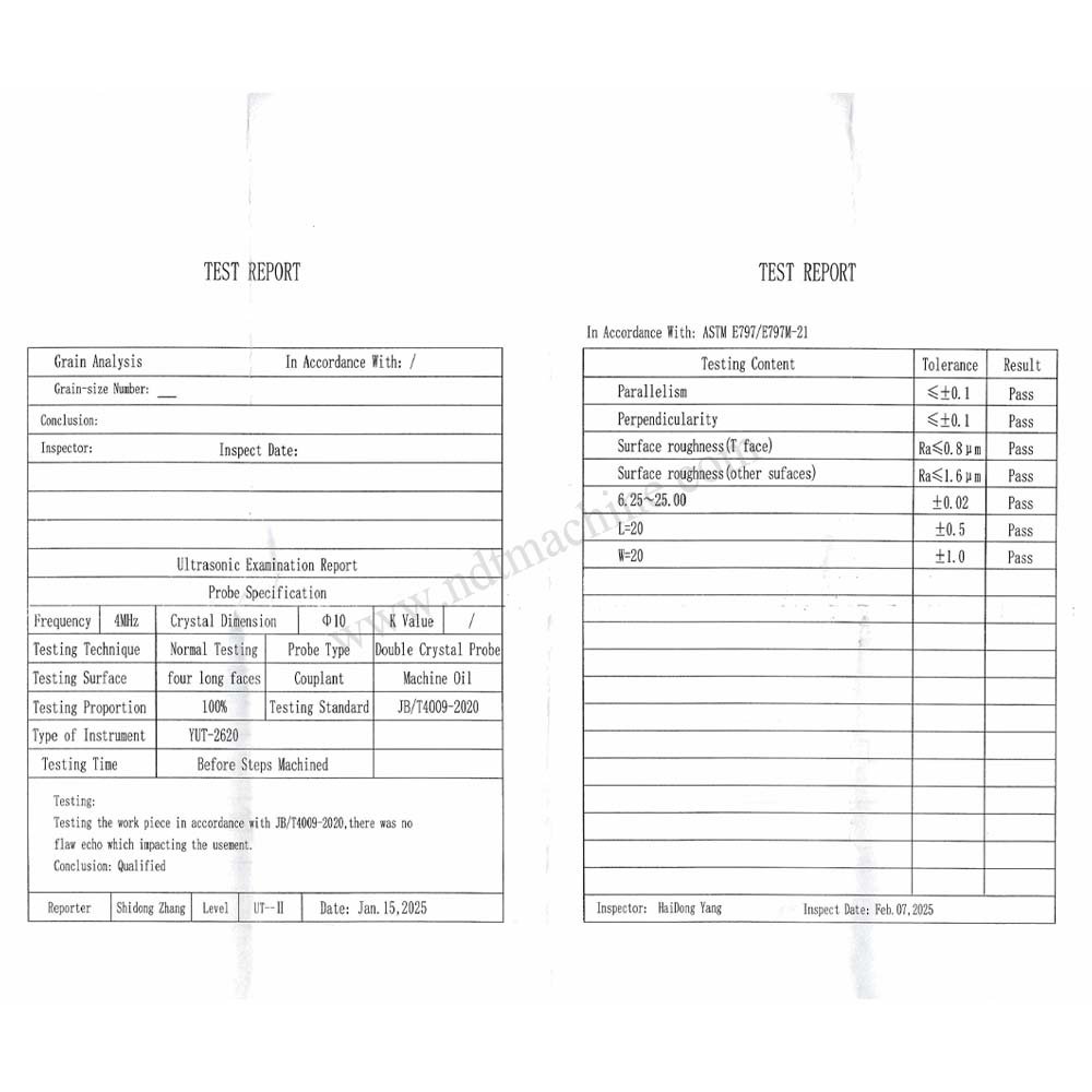 4 langkah blok-6.25/12.5/18.75/25mm-6063#aluminium-20mm*20mm | Calibration Block NDT Machine - Gambar 2