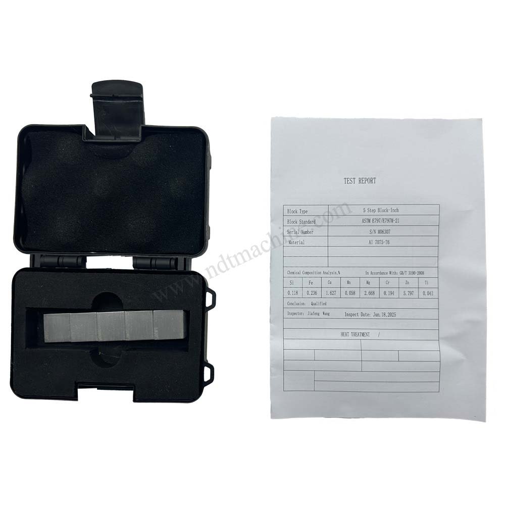 5 langkah blok-0.100 ″ /0.200 ″ /0.300 ″ /0.400 ″ /0.500 ″ -7075#Aluminium-0.75 ″*0,75 ″ NDT Machine - Gambar 4