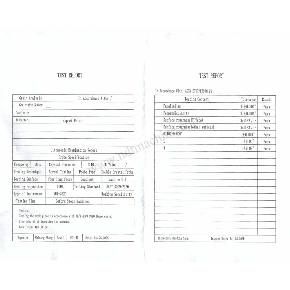 5 langkah blok-0.100 ″ /0.200 ″ /0.300 ″ /0.400 ″ /0.500 ″ -7075#Aluminium-0.75 ″*0,75 ″ NDT Machine - Gambar 2