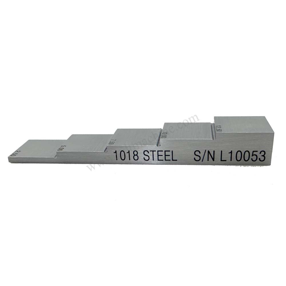 5 langkah blok-2.5/5/7.5/10/12.5mm-karbon-20*20mm | Calibration Block NDT Machine