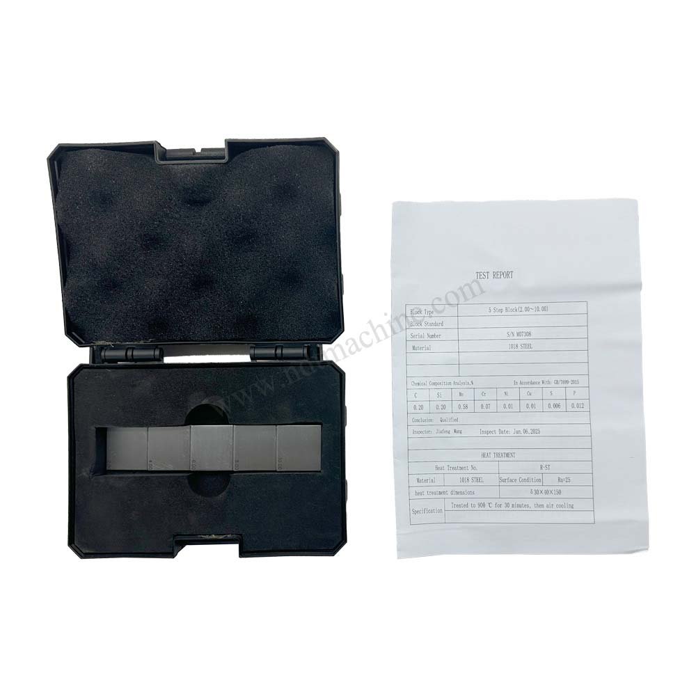 5 langkah blok-2/4/6/8/10mm-karbon-karbon-25mm*25mm | Calibration Block NDT Machine - Gambar 4