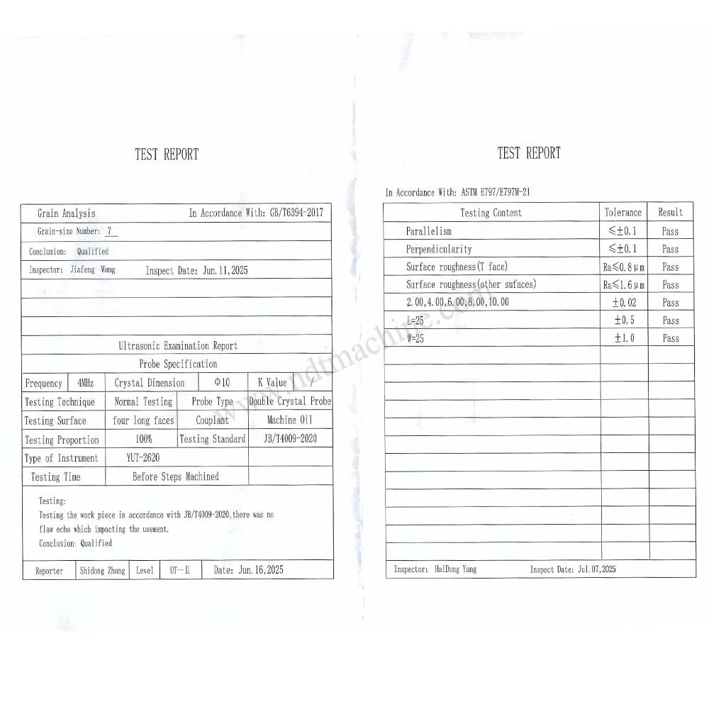 5 langkah blok-2/4/6/8/10mm-karbon-karbon-25mm*25mm | Calibration Block NDT Machine - Gambar 2