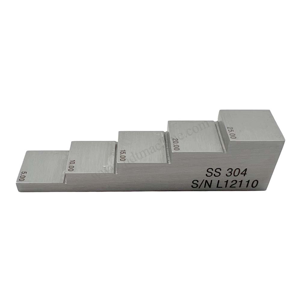 5 Langkah Blok-5/10/15/20/25mm-304#Stainless Steel-20*20mm | Calibration Block NDT Machine