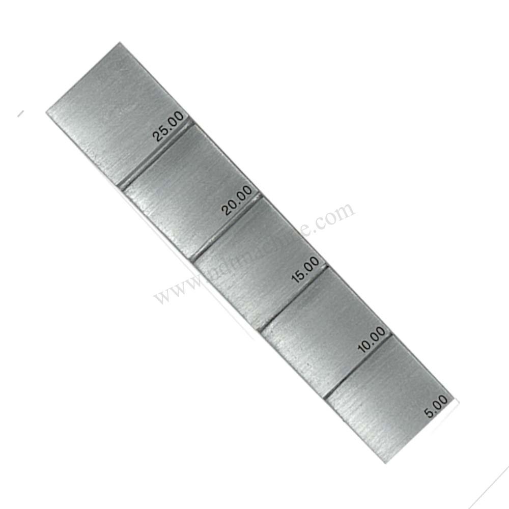 5 Langkah Blok-5/10/15/20/25mm-Karbon-20 Baja*20mm | Calibration Block NDT Machine - Gambar 4