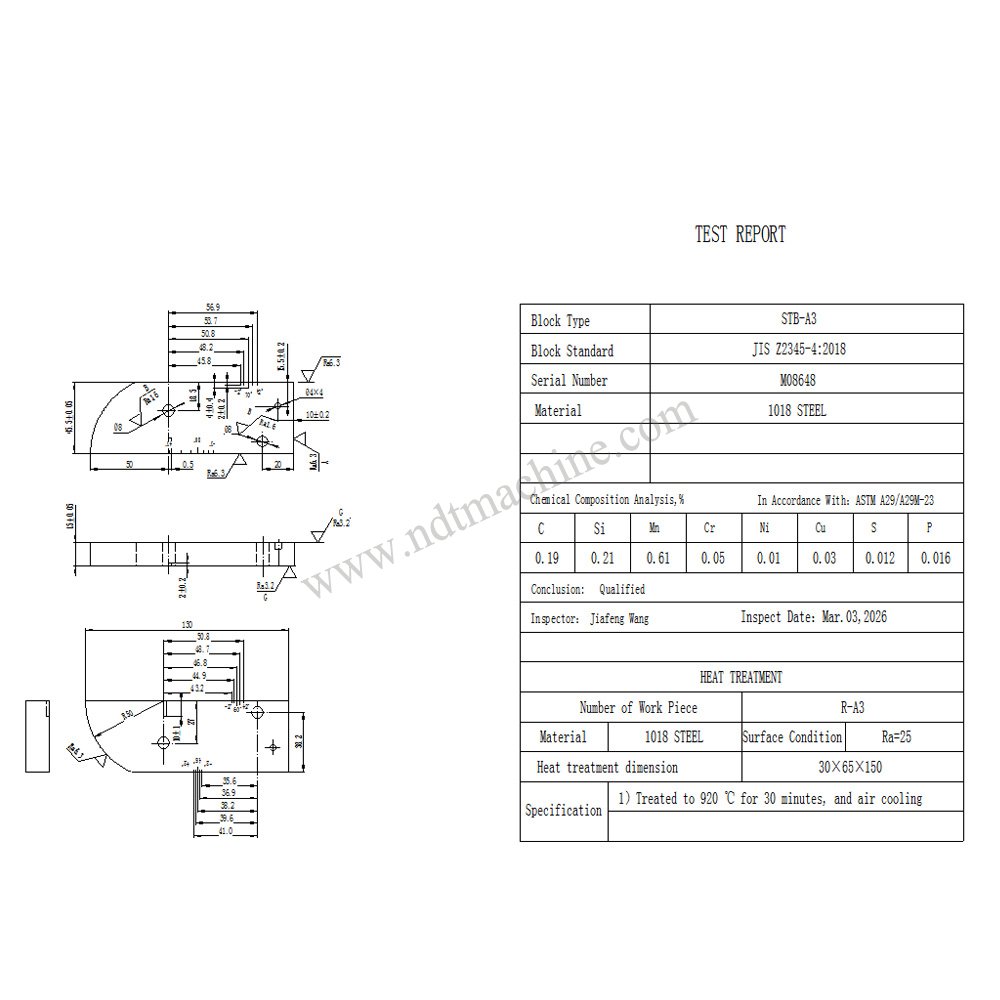 Calibration Block-JIS Z 2345: 2000 NDT Machine STB-A3 - Gambar 4