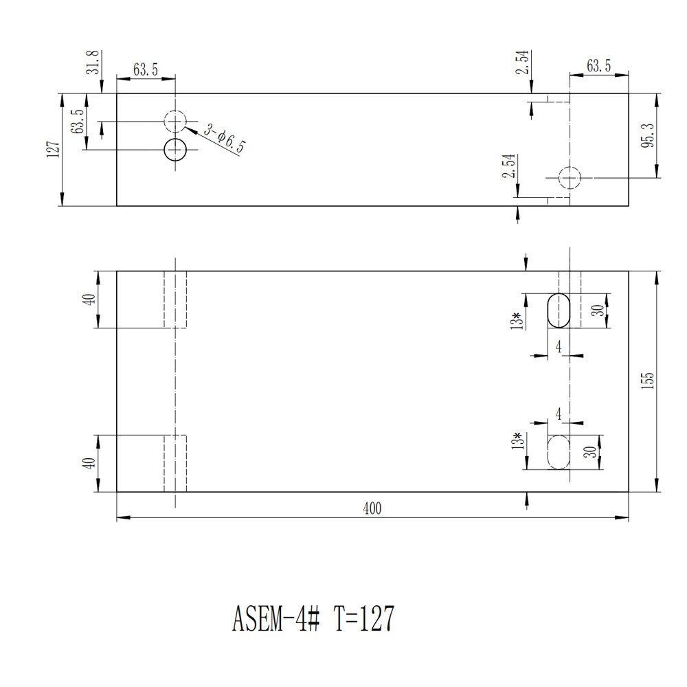 ASME-4# Non-Piping Calibration Block-127*155*400mm-ASME BPVC-V(2023) NDT Machine