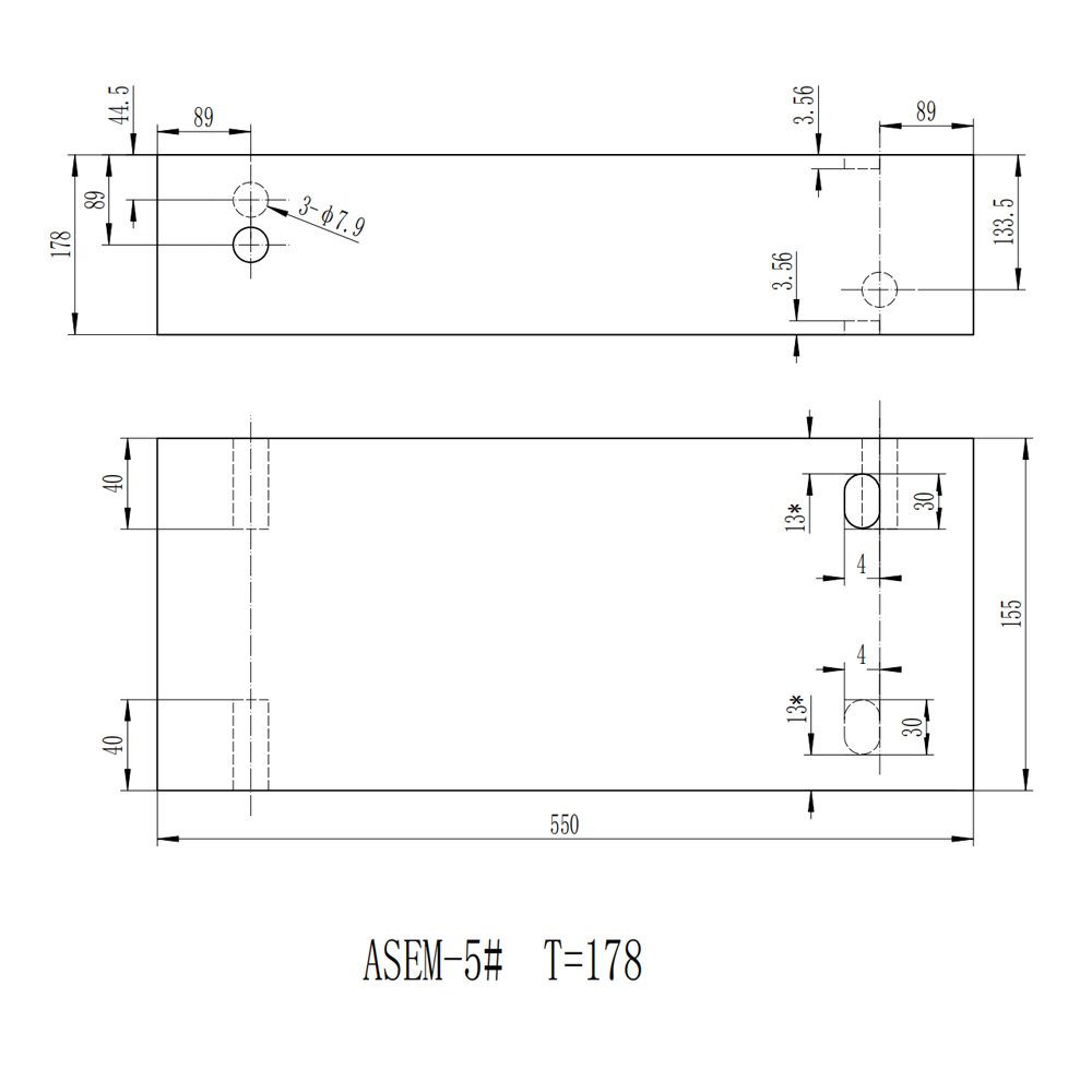 ASME-5# Non-Piping Calibration Block-178*155*550mm-ASME BPVC-V(2023) NDT Machine