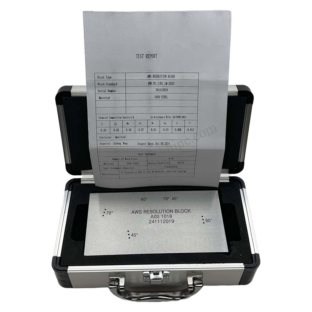 AWS Resolution Block-Carbon Steel-AWS D1.1/D1.1 M-2020 | Calibration Block NDT Machine - Gambar 3