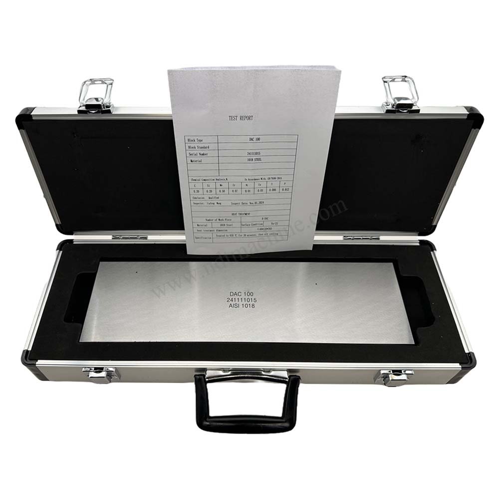 DAC Test Block-340*100*20mm(2 holes,φ1.5mm)-Carbon Steel | Calibration Block NDT Machine - Gambar 4
