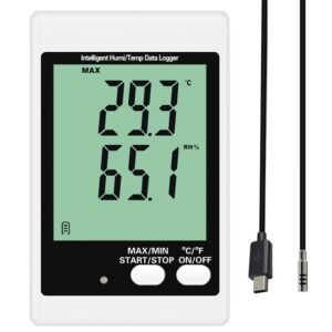 DWL-20E Sound&light alarm temperature and humidity data logger with external probe YOWEXA