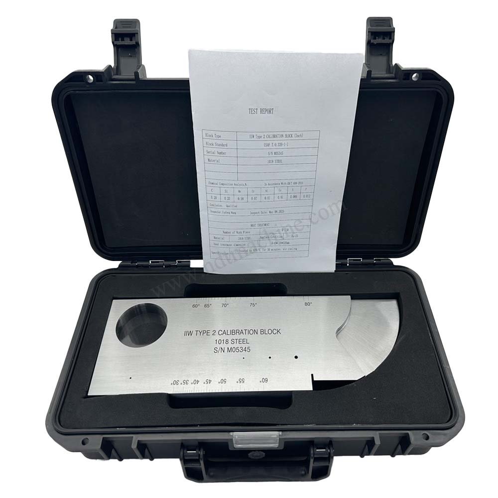 IIW Tipe 2 Block-USAF T.0.33B-1-1-Inch-Carbon Steel | Calibration Block NDT Machine - Gambar 4